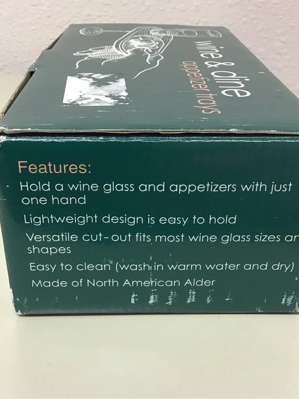 NEW J.K. Adams Co Wine and Dine Appetizer Trays (Set of 4)